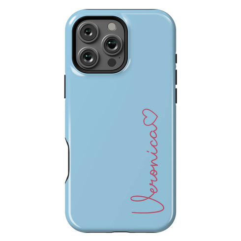 Personalized Cute Vibrant Heart Accent iPhone Case
